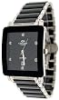 Oniss #ON604-M1 Men's Preziosio-D Black Ceramic Collection Watch with Silver Trim