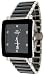 Oniss #ON604-M1 Men's Preziosio-D Black Ceramic Collection Watch with Silver Trim