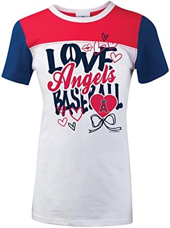 MLB Los Angeles Angels Youth SS Crew, White, 6/6X