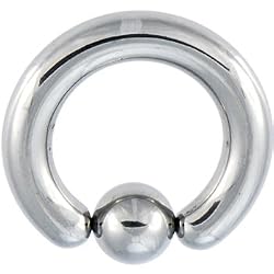 4 Gauge STEEL BCR Captive Ring - 5/8" 8mm Ball