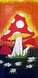 Mushroom Door Curtain~ Hand Painted Bamboo Door Curtain!!~ Approx 35.5" x 78.5"