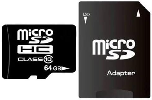 64 GB Micro SD Card Class 10 & SD Adapter Retail Packaging