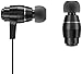 Sentey Earbuds Metal Audiophile Level in-Ear Headphones Earphones for Music Running Travel Carrying Case Included Tangle Free Cable (Black) Cor3 Ls-4215 with Inline Control and Microphone