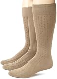Nautica Mens 3 Pack Accented Birdseye Socks