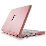 Case-Mate 15 Signature Suite MacBook Laptop Carrying Case in Italian Leather over Hard Shell, Peony Pink (44655)