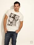 Sign Language Print Casual Cotton Tee-White-XL