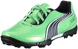Puma v5.11 TT Jr 102344, Unisex - Kinder, Sportschuhe - Fu&szlig;ball, Gr&uuml;n (fluo green-midnight navy- 01), EU 38 (UK 5) (US 6)