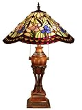 Phalaenopsid Tiffany Style Table Lamp Resin Base