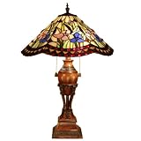 Phalaenopsid Tiffany Style Table Lamp Resin Base