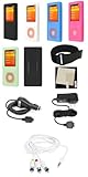 4n1 2nd Generation Microsoft Zune 4GB 8GB Ultra Grip Silicone Skin Case with Sports Armband - Screen Protector - AV Audio Video Cable - Home Travel Charger and 12 Rapid Car Charger - 6 Color Choices