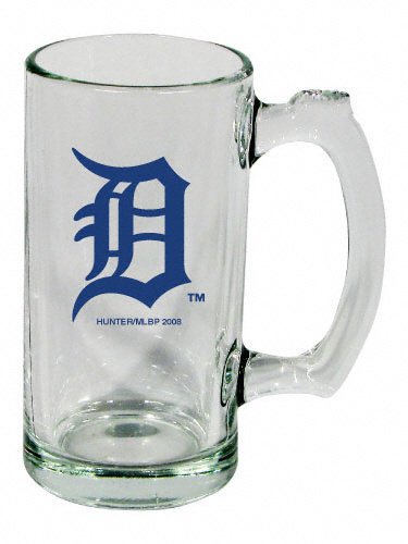 Detroit Tigers Beer Mug: 13oz Glass Sports Tankard