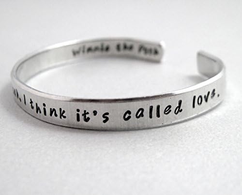 Winnie the Pooh - Some People Care Too Much - 2-Sided Hand Stamped Aluminum Cuff - customizable