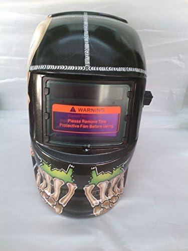 2015 New Cool Skull Solar Powered Auto-darkening Welding & Grinding Helmet Hood Protection Mask, Battery and Solar Combo, Ce Approved