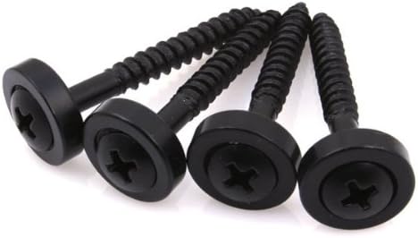 Generic Black Neck Joint Bushings and Bolts For Electric Guitar Bass Pack of 4