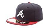New Era MLB 59FIFTY Atlanta Braves Cap (Basic) - Navy & Red - New - Free P&P (7 1/2)