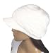 Angora Blend Crocheted Twisted Knit Beanie Visor Cap Hat - White