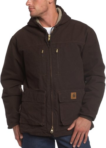 Best Prices !!!! for Carhartt Men's Sherpa Lined Sandstone Jackson Coat,  Dark Brown,  X-Large Regular