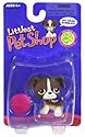 Littlest Pet Shop Single Pack Figure Brown Mutt with Pink Frisbee