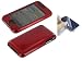 Apple iPhone 3G Premium Polycarbonate Red Solid Snap-On Case Cover + Screen Protector Shield (NOT Compatible with 1st Generation iPhone)