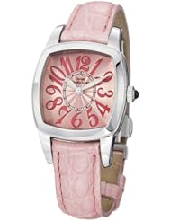 JeanRichard TV Screen Lady Pink Leather Strap Quartz Watch 95006-11-91A-AA9D