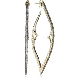 <b>Mizuki 14kt Earrings Post Leaf Hoop Diamond .7</b>