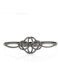 Diamond Pave Palm Bracelet .925 Sterling Silver Fashion Jewelry