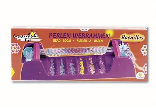 Rocailles Webrahmen mit Perlen