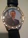 Obama Wristwatch Sivler Tone Round Face with Rhinestones