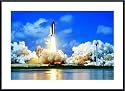 Art Poster Metal Framed Print - KENNEDY SPACE CENTER - Artist: EROGRAPHICS- Poster Size: 36 X 24