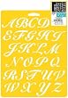 Stencil Mania Stencil 7 Inch X10 Inch -Script Alphabet