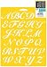 Stencil Mania Stencil 7 Inch X10 Inch -Script Alphabet