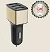 Universal Car Charge ,ROCK Brand three USB Quick Charger 2.0 Car charger 4.8A For apple, Samsung, htc, sony, lg, motorola and so on GOLD COLOR retail box RS.699.00