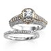 14K Two Tone Gold Diamond Semi Mount Engagement Ring (0.90 ctw, G-H, SI1)