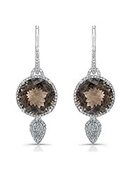 Victoria Kay Gemstone and 1/2ct White Diamond Earrings in 14k Rose Gold (IJ, I1-I2)