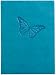 Turquoise Embossed Butterfly Leather Journal - Lined