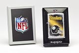 Zippo NFL Steelers Lighter, Silver, 5 1/2 x 3 1/2cm
