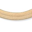 18k/Sterling Silver Herringbone Necklace 18"
