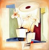 Abbey Garden By Art Fronckowiak. ART PRINT ON CANVAS with 1 1/2 inch deep bars. Size: 28 x 22 Inches
