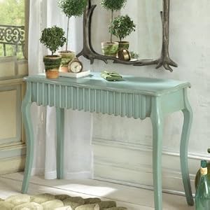 Scallop Console Table - Seaglass - Grandin Road