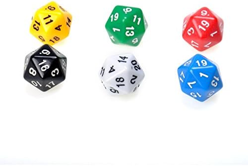 SmartDealsPro 100 Pack of Random Color D20 Polyhedral Dice DND RPG MTG Table Games