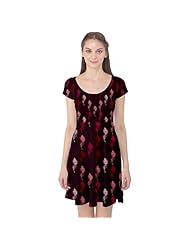 Stretchy Feathers Cap Sleeves Polyester/Spandex  Dress