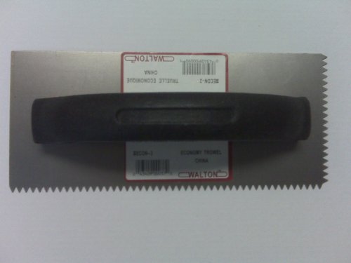 TBC Economy V-Notch Trowel 1/4x 3/16 Blade size 4x 9 Steel Blade