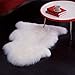 Genuine Bowron Sheepskin Rug Single Pelt Ivory White Fur, Approx. 2ft x 3ft