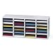 Safco 9423GR Wood Literature Organizer, 24 Adjustable Compartments, Gray