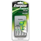 Buy Energizer Value Charger with AA Rechargeable Batteries, 4 Batteries Included by Energizer