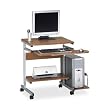 Mayline Products - Mayline - Portrait Mobile PC Workstation, 36-1/2w x 28-1/2d x 30h, Med Cherry Laminate Top - Sold As 1 Each - Workstation with side mount CPU platform. - Slide out keyboard drawer also includes mousing surface. - Totally mobile on four casters, two locking.