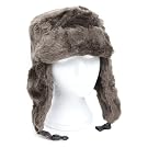 Mens Thermal Winter Trapper/Ski Hat Faux Fur Allover Design