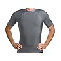 Beach Depot UPF 50+ Men's Short Sleeve Rash Guard Shirt - Gun Metal Grey