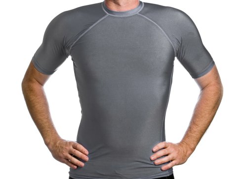 Men's UV Rash Guard Shirt - Gun Metal Grey