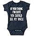 Brisco Brands Think Im Cute See My Uncle Nephew Niece Romper Bodysuit